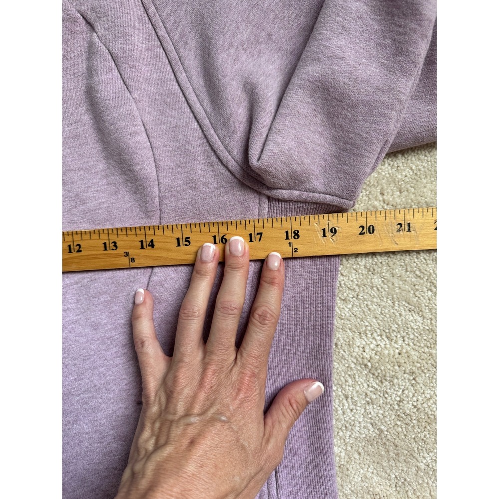Lululemon Scuba Full Zip Hoodie Women Sz 6 Pink Heathered Mauve Athletic Jacket - Picture 9 of 12